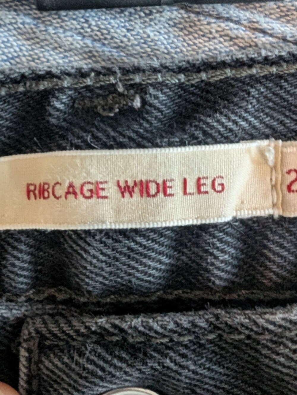 Levi's Washed Ribcage Wide Leg Jeans in Black - Picture 5 of 6